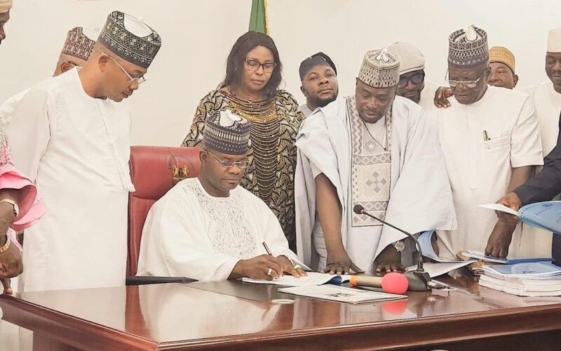 Yahaya Bello signs bills to law